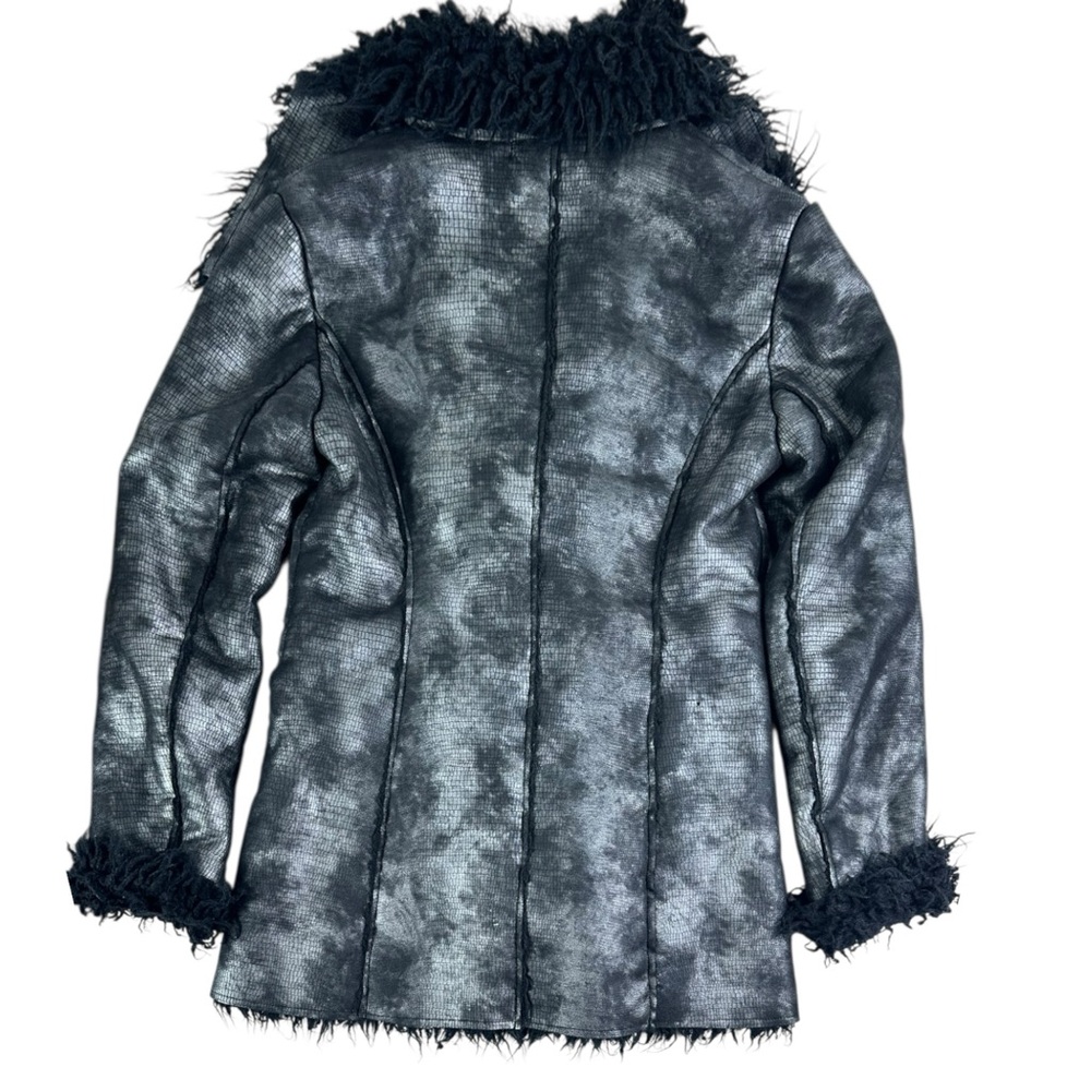 Monoreno Black Metallic Sliver Penny Lane Jacket Size Large - Picture 2 of 8